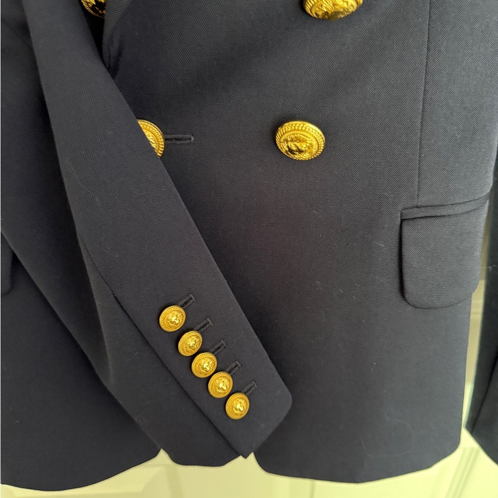 Balmain Blue and Gold Tailored Blazer - Picture 2 of 5